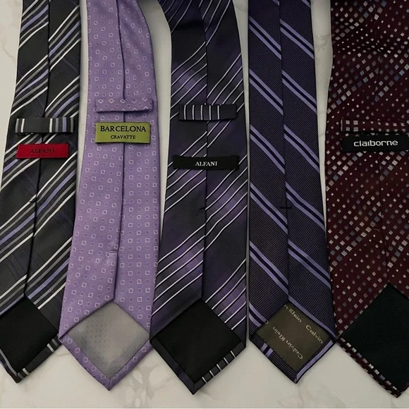 Men's Purple Tie Bundle (All 5 Ties Included) - Picture 5 of 6